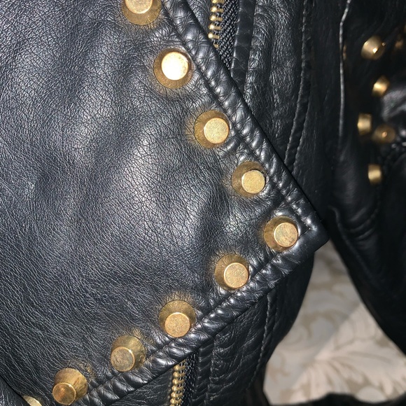 XS STUDDED FAUX LEATHER JACKET - Picture 3 of 9